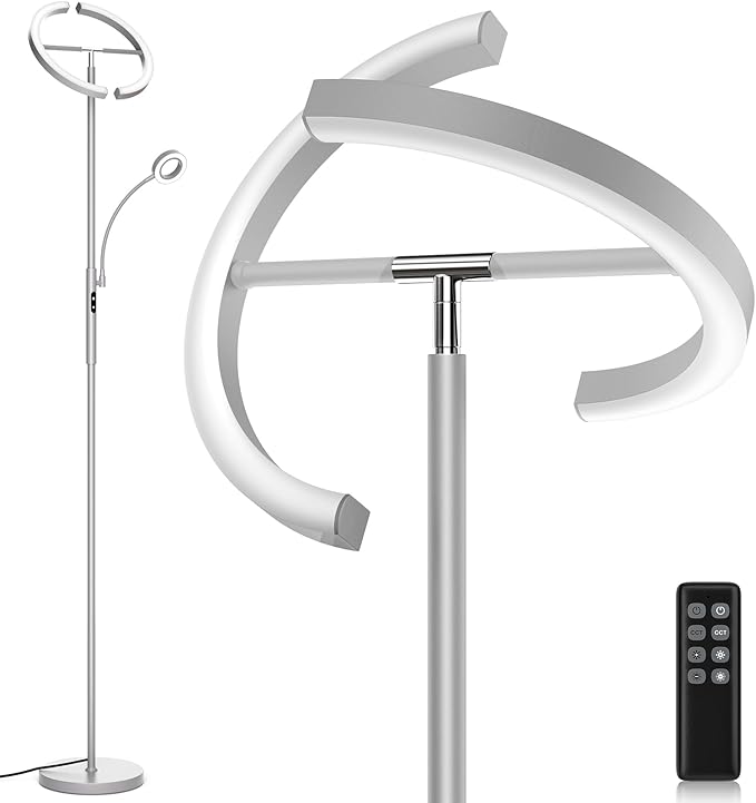 SIBRILLE 2-in-1 Dimmable Floor Lamp