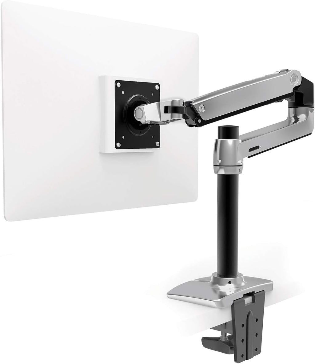 Ergotron – LX Monitor Arm, Single Monitor Desk Mount – fits Flat Curved
