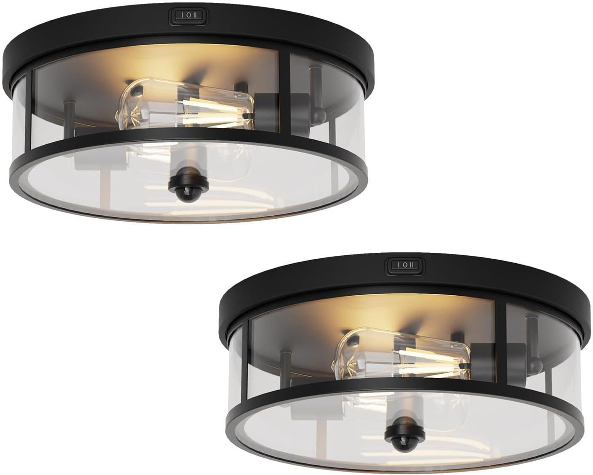 Craftersmark 2Pack Outdoor Flush Mount Ceiling Light 12.5In