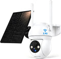 2K Solar Security Cameras Wireless Outdoor, 2.4GHz WiFi
