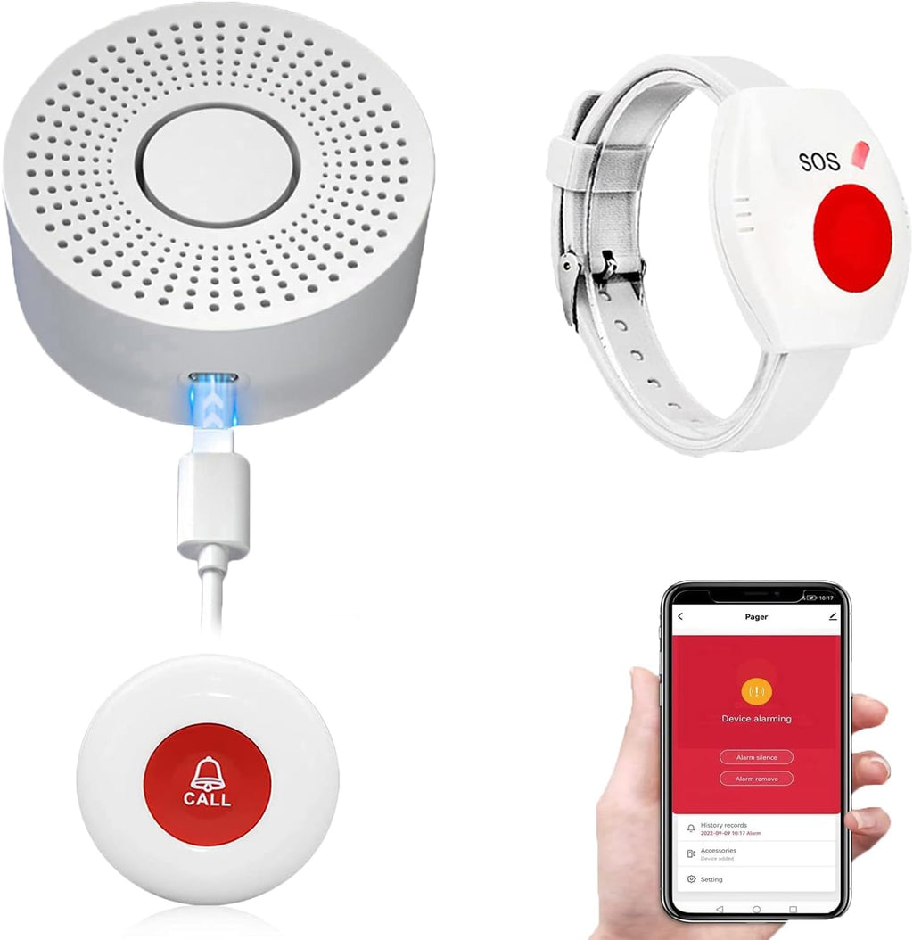 WiFi Caregiver Pager Call Button Wireless Nurse Alert Call Bell Emergency Alert