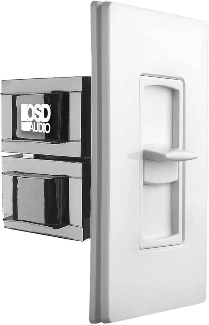 OSD Audio 100W Sleek, Minimalist Design in Wall Volume Control, Slider White