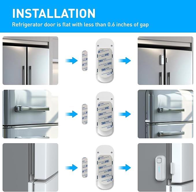 DAYTECH Refrigerator Door Alarm Freezer Door Left Open Alarm (3PCS)