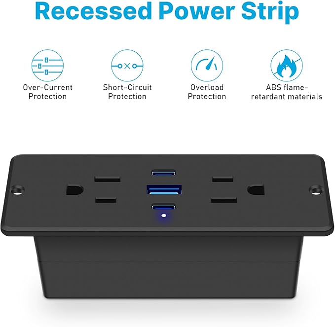CCCEI Recessed Power Strip