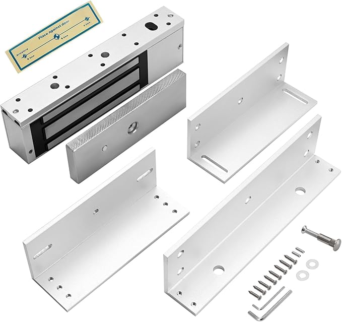 Electric Magnetic Lock with Z and L Bracket 500KG 1200LBS Holding Force