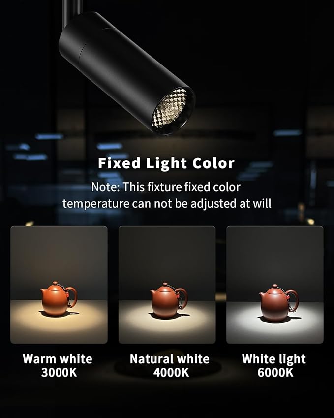 Gpaillumic Zoomable LED Ceiling Spotlight Fixture, Flush Mount Adjustable