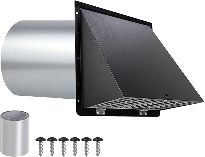 4 Inch Dryer Vent Cover Outside, Dryer Vent Cover Outdoor Wall Vent Hood Dryer
