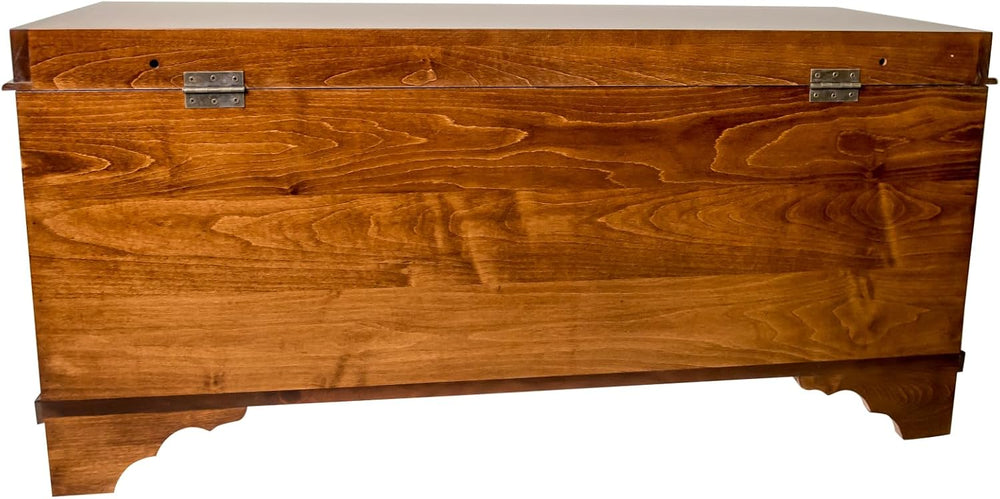 Rustic Red Door Co. Cedar Hope Chest with Waterfall Top, Amish Made Wooden St...
