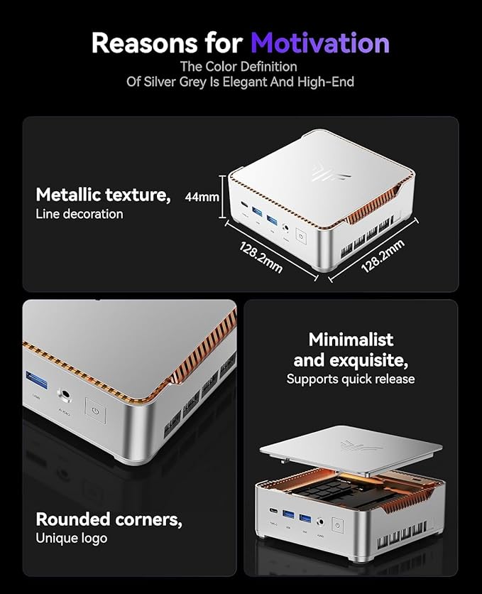 KAMRUI Hyper H2 Mini Gaming PC, in-tel Core i9-11900H 32GB RAM 1TB SSD Mini