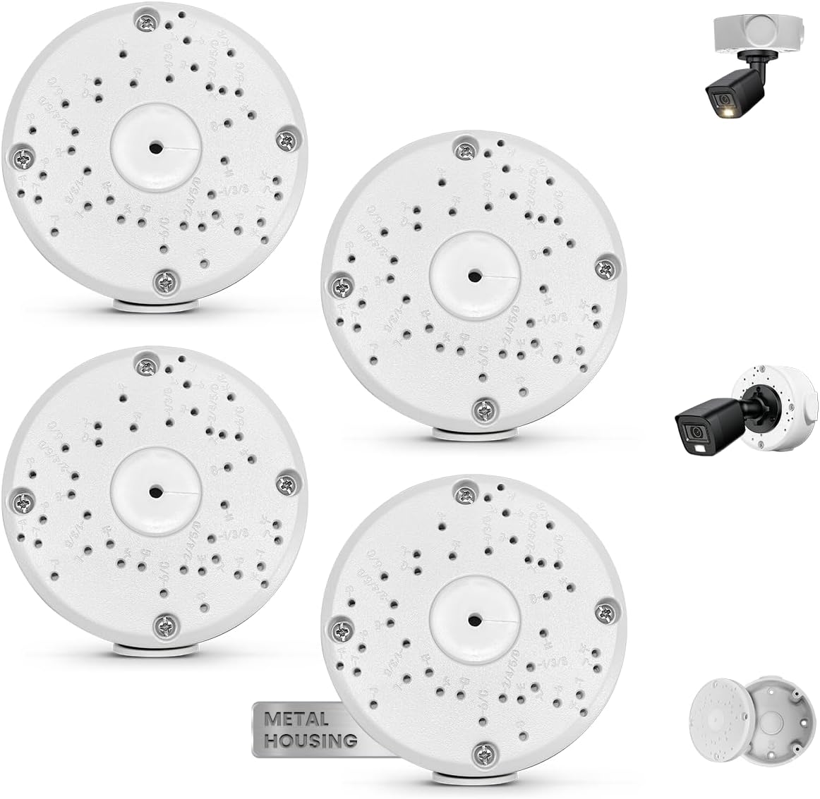Universal Aluminum Security Camera Junction Box, Hide Cable Junction Box