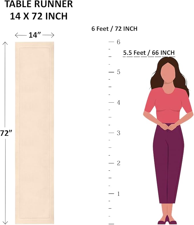 Solino Home Linen Beet Table Runner 72 Inches Long - 100% Pure Linen Hemstitch Table Runner 14 x 72 Inch for Dresser, Dining, Fall, Autumn, Halloween, Thanksgiving, Holiday - Classic Hemstitch