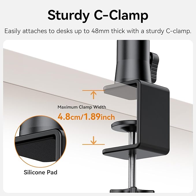 ULANZI ZJ02 Camera Desk Mount Overhead Magic Arm, 98cm/38.6inch Aluminum