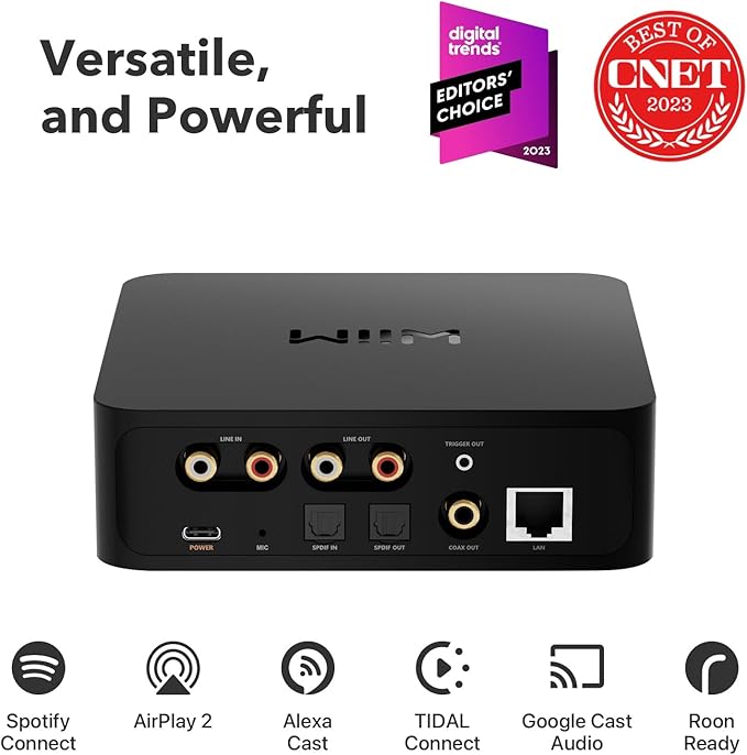 WiiM Pro AirPlay 2 Receiver, Google Cast Audio, WiFi Multiroom Streamer