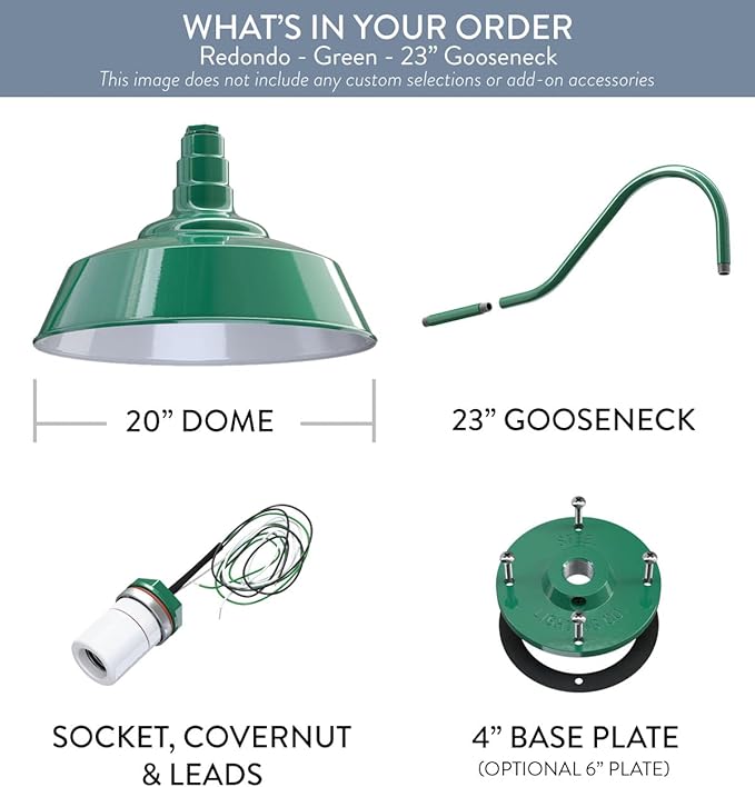 Steel Lighting Co. Large Outdoor Barn Light | Gooseneck Light Fixture | Made in
