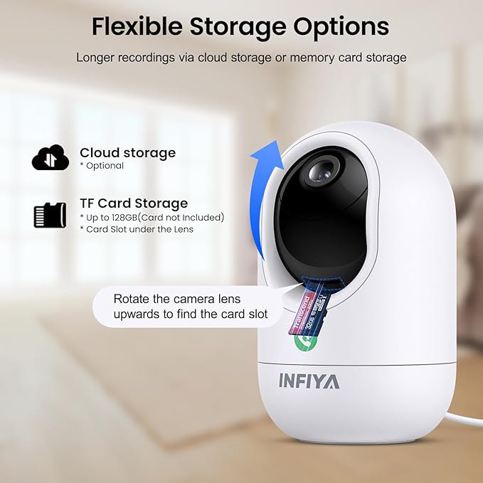 INFIYA 360 Cameras for Home Security-Indoor Camera Monitoring Baby/Nanny (4Pack)