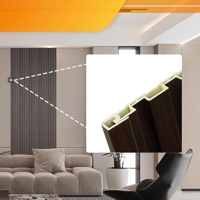 OUZUGIE 8-Pack 57 Inches, WPC Slat Wall Panel Trim, Corner Guard