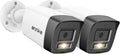 ANNKE 2 Pack 3K PoE Bullet Security Cameras with Red and Blue Light Alarm