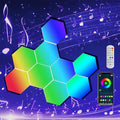 ODISTAR Hexagon Wall Light Panels- Smart APP RGB Hexagonal LED Modular Lights (8 Pack)