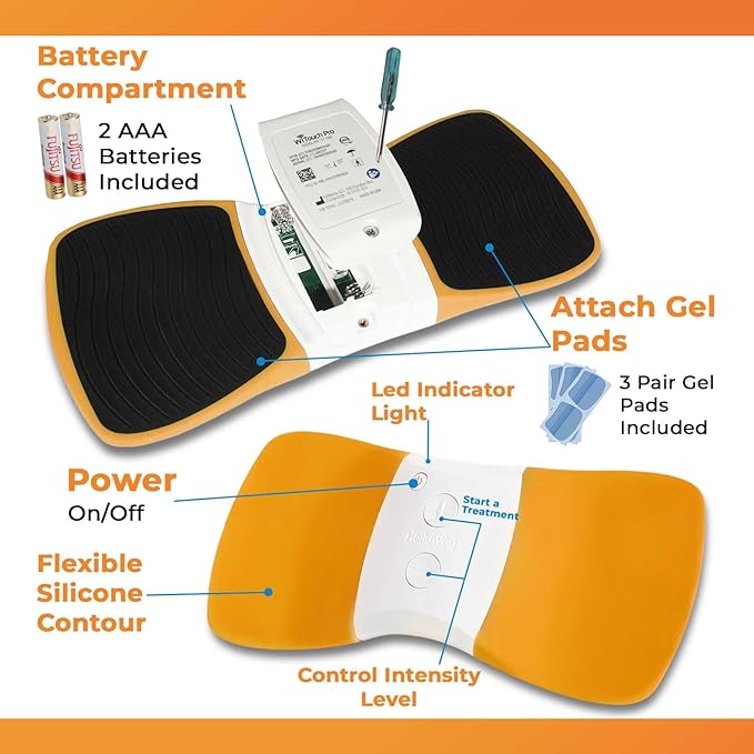 WiTouch Pro TENS Unit for Back Pain Relief & Recovery, Wearable Muscle