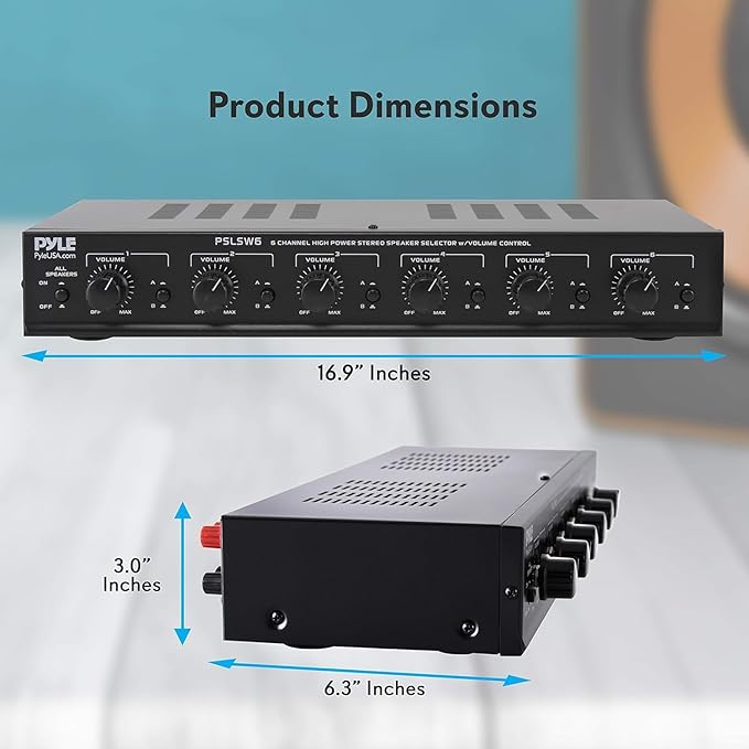 Pyle 6 Channel Speaker Selector Switch