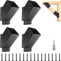 4 Pcs Pergola Bracket ,Reinforced 45-Degree Angle Pergolas Bracket,