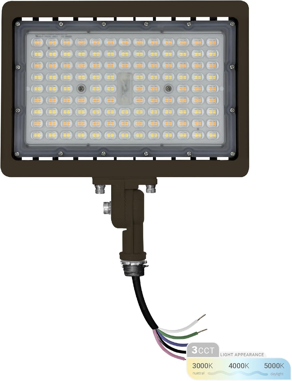 NUWATT 90W LED Flood Light, 3CCT 3000K/4000K/5000K Selectable, IP65 Waterproof