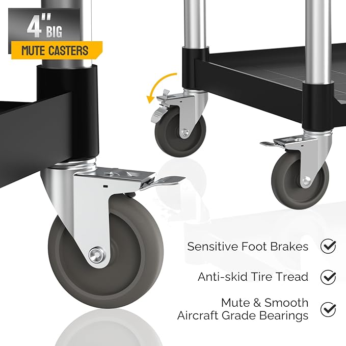 TUFFIOM Plastic Service Utility Cart