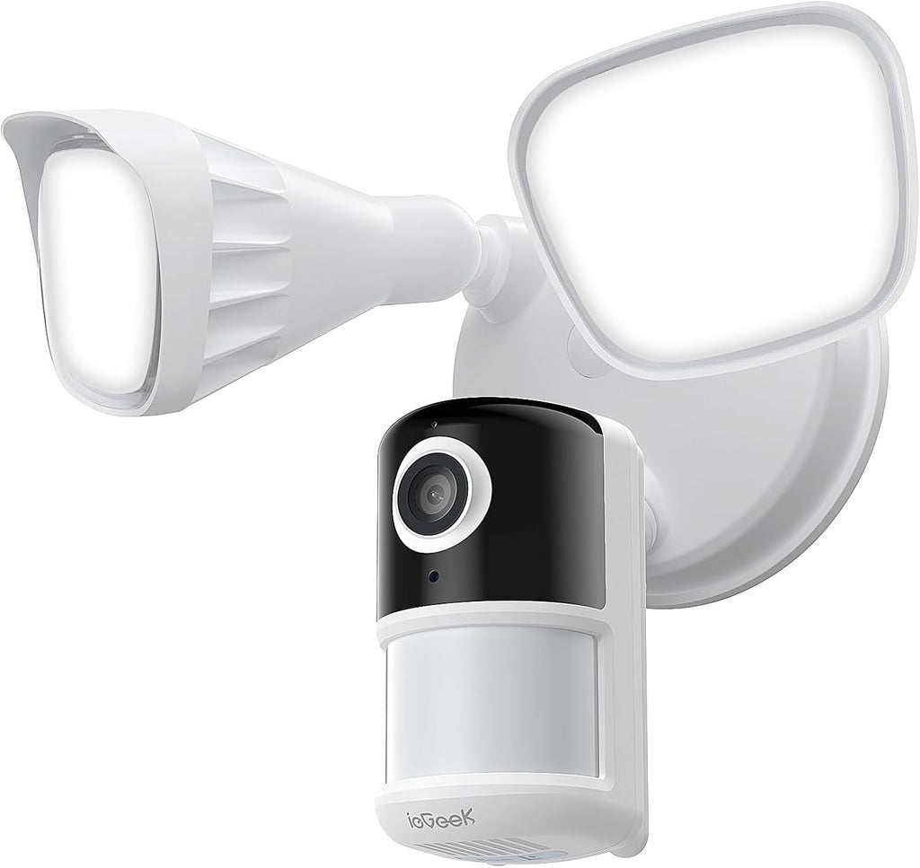 ieGeek Floodlight Camera, Outdoor Home Security Camera, 2K Wired Flood Light