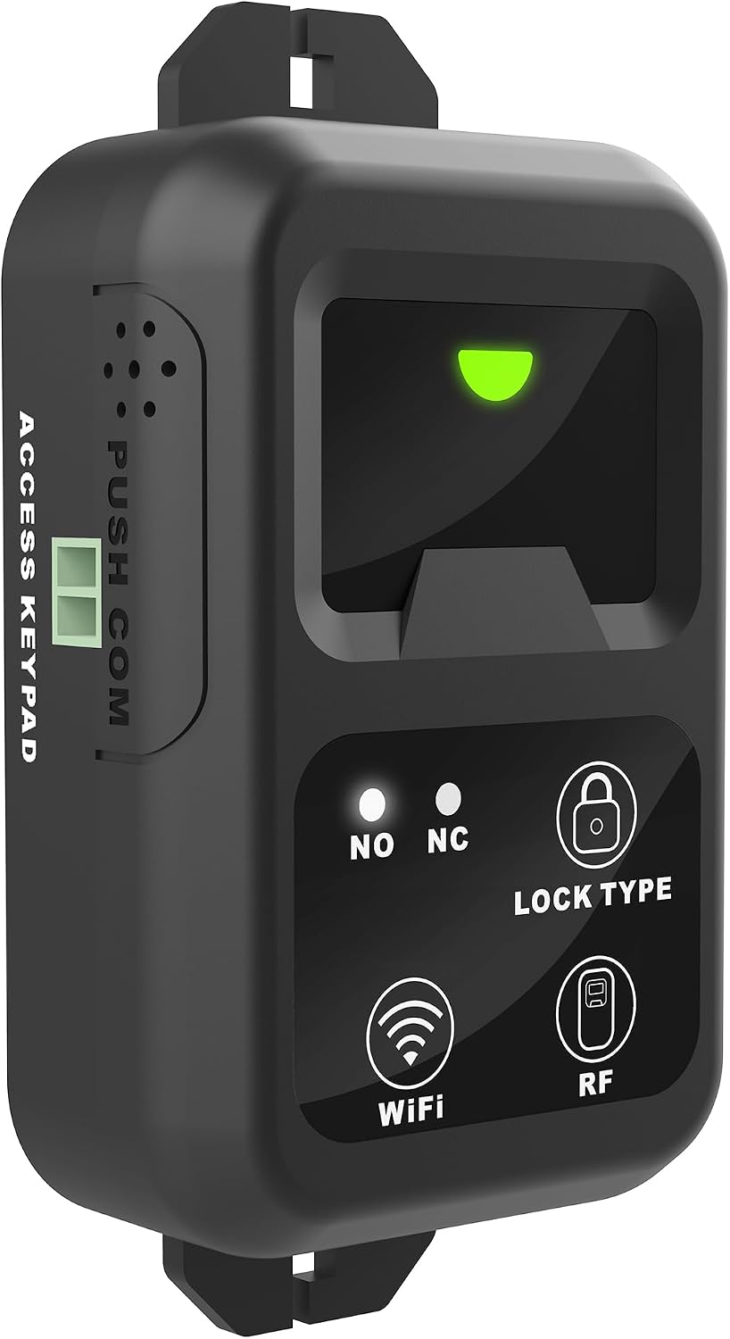 uhppote 2.4ghz wifi wireless rf remote control door, side view