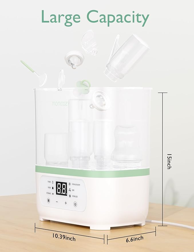 Momcozy Bottle Sterilizer and Dryer, 8-in-1 Electric Steam Baby Bottle