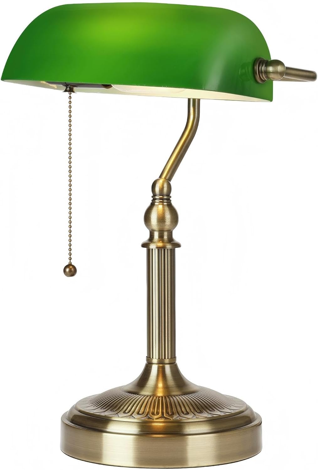 Newrays Glass Bankers Desk Lamp