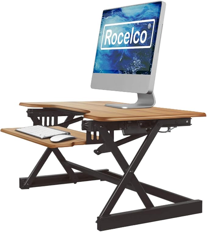 Rocelco 32" Height Adjustable Standing Desk Converter