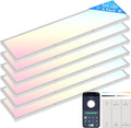 AIKVSXER 6 Pack 1x4 FT LED Flat Panel Light Surface Mount,