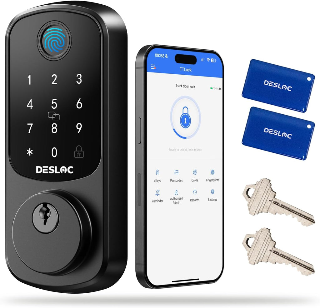 DESLOC B200 Fingerprint Smart Door Lock, Keyless Entry Deadbolt