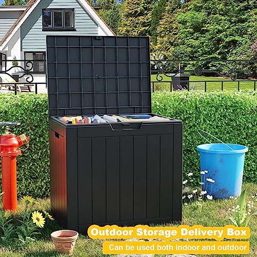 EasyUp 33 Gal Waterproof Outdoor Storage Box UV Resistant Deck Box