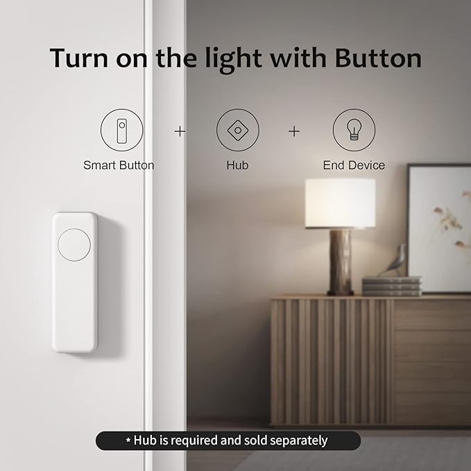 THIRDREALITY ZigBee Smart Button 4 Pack, 3-Way Remote Control, Require Zigbee