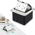 Vagueior Recessed Floor Electrical Outlet Kit, Waterproof Electrical Outlet