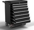 7-Drawer Metal Rolling Tool Chest with Wheels,Tool Storage Cabinet with Locking System,Toolbox with Wheels for Garage,Warehouse,Workshop (Black,7-Drawer)