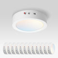 ASD LED 7" Round Flush Mount Ceiling Light Fixture, Low Profile Surface (12 Pack)