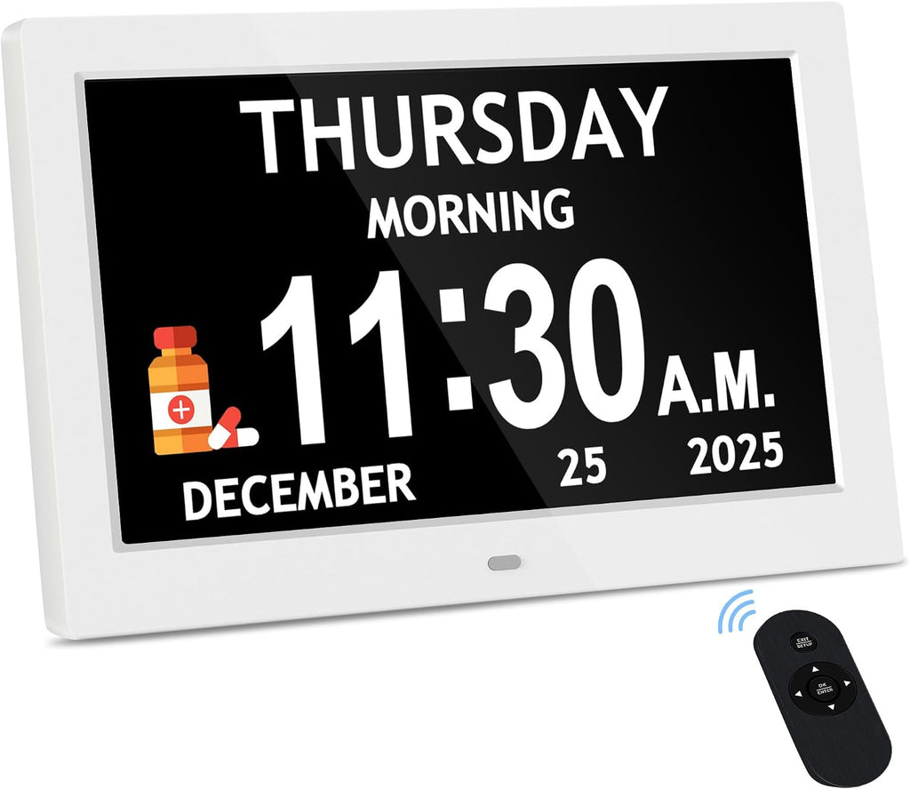 10.1'' Extra Large Digital Clock, 1280*800p HD Display, Dementia Clock