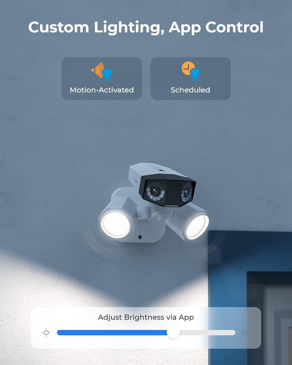 reolink 4k poe security camera duo floodlight poe, side view