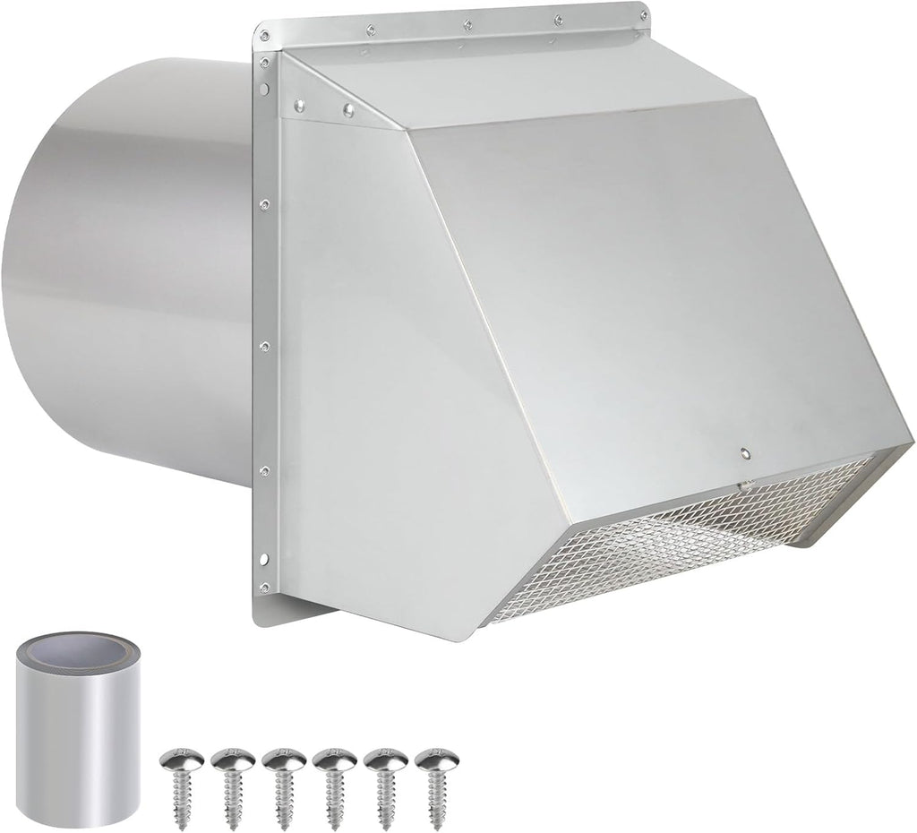 4 Inch Dryer Vent Cover Outside Hooded Wall Vent