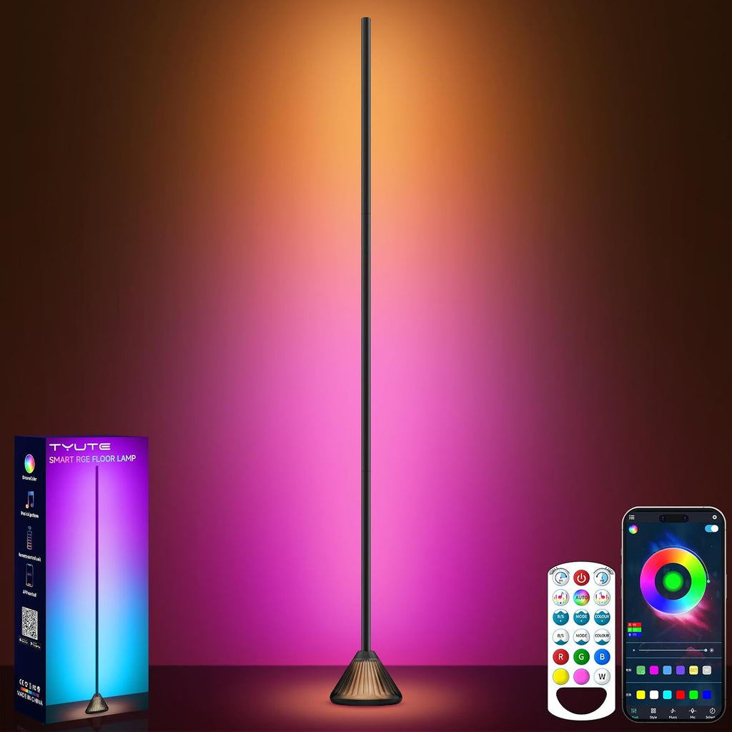 Tyute Corner Floor Lamp, Smart RGB LED Corner Lamp