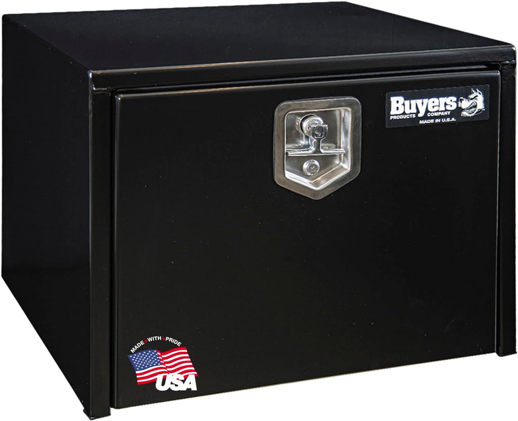 Buyers Products 1702300 Black Steel Underbody Truck Tool Box, 18x18x24 Inch