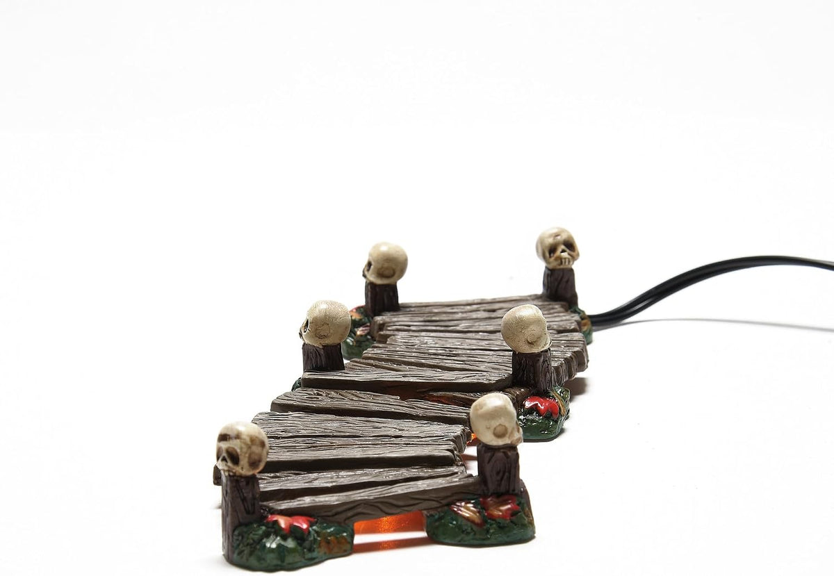 Department 56 Village Collection Accessories Halloween Haunted Boardwalk Landscape Lit Figurine, 6.2 Inch, Multicolor