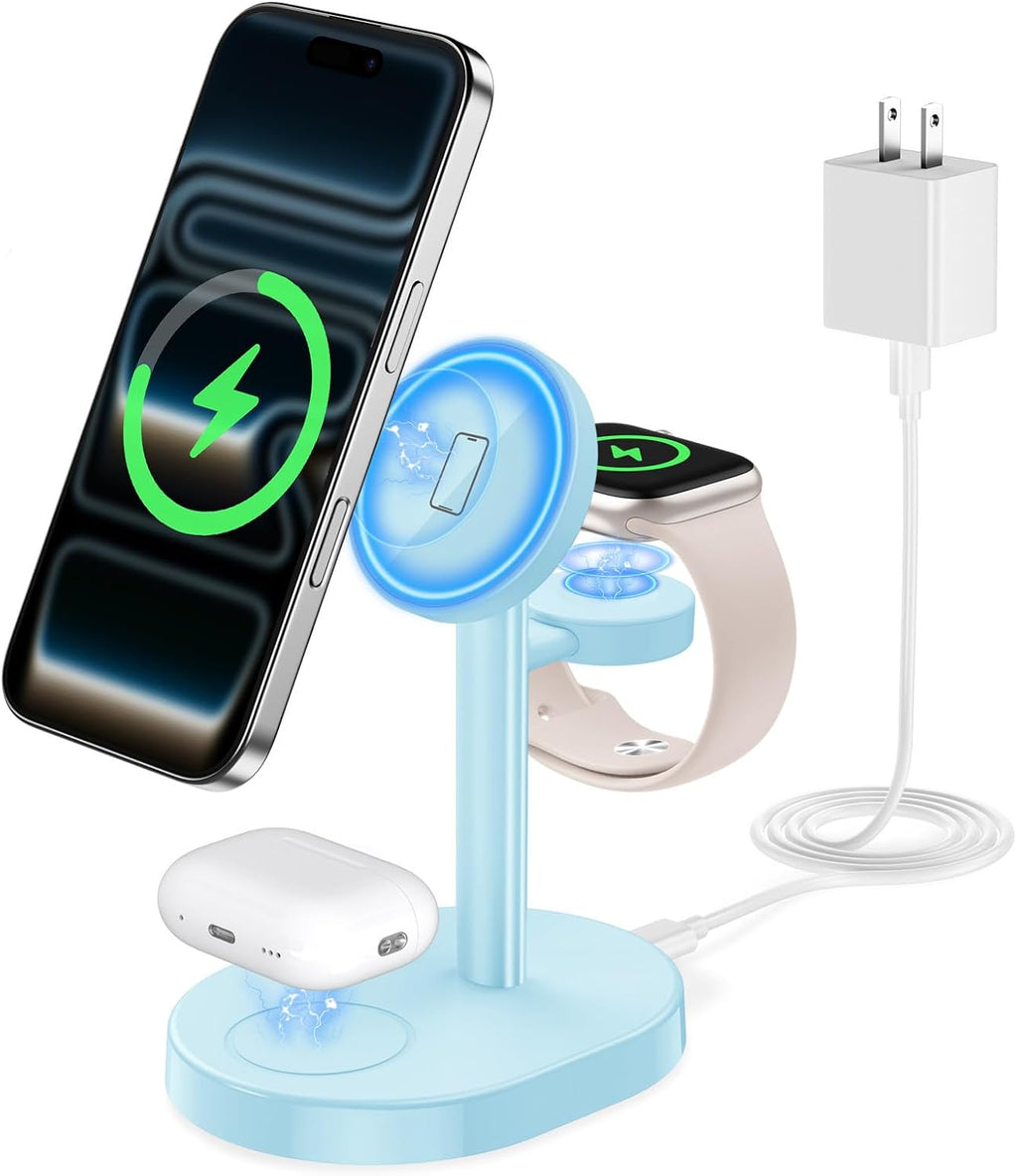 Hevanto 2025 3 in 1 Wireless Charging Station