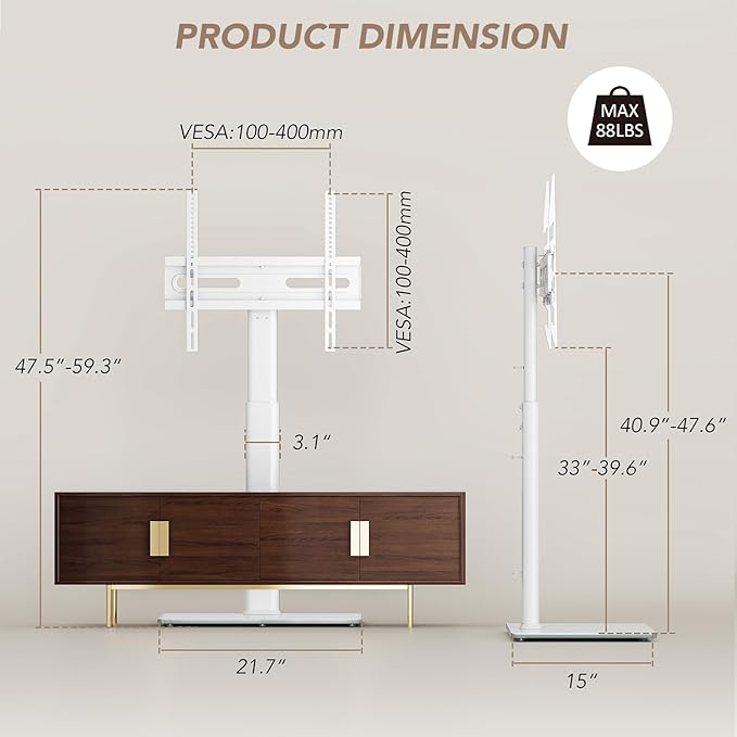 AX WABER Universal Floor TV Stand