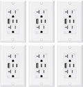 ELEGRP USB Outlets, 20 Amp Wall Outlet (6 Pack)