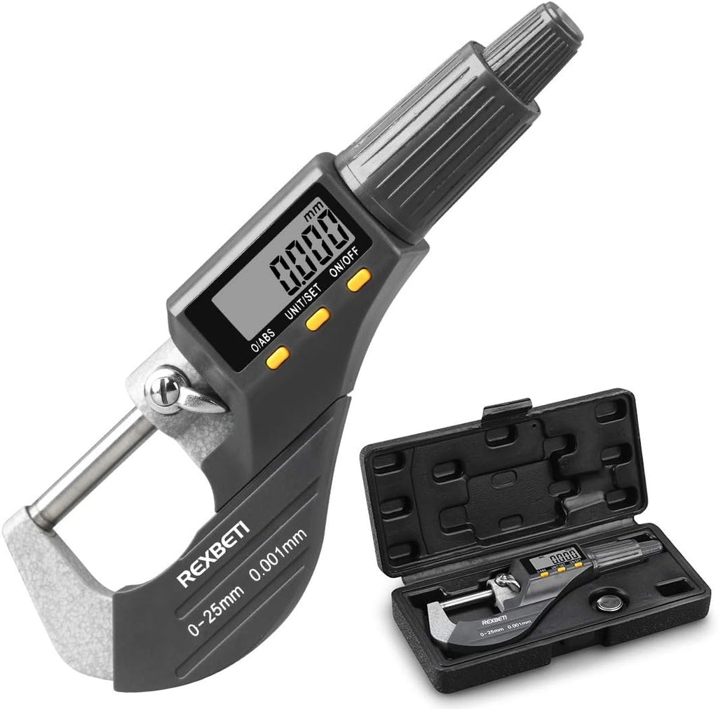 REXBETI Digital Micrometer, Professional Inch/Metric Measuring Tools