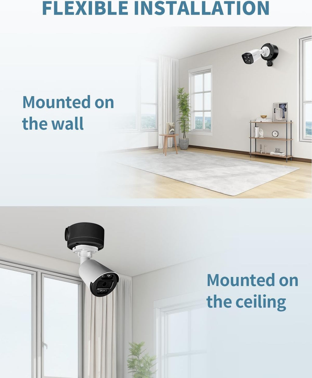 metal security camera junction box, cable concealment box, front angle view